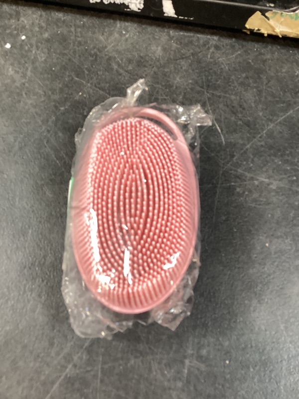 Photo 1 of Silicone Body Scrubber, Silicone Loofah, 2 Pcs Silicone Shower Scrubber, Exfoliating Silicone Shower Scrubber, 2 in 1 Silicone Body Scrub Brush Scalp Massager Shampoo Brush for All Skin Men Women Kids