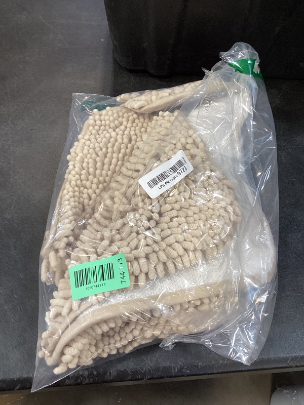 Photo 1 of OLANLY Chenille Bath Rug - 24x16 Sand