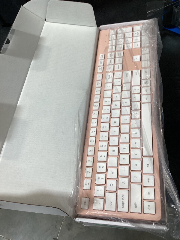 Photo 1 of LeadsaiL Pink Wireless Keyboard and Mouse Combo
