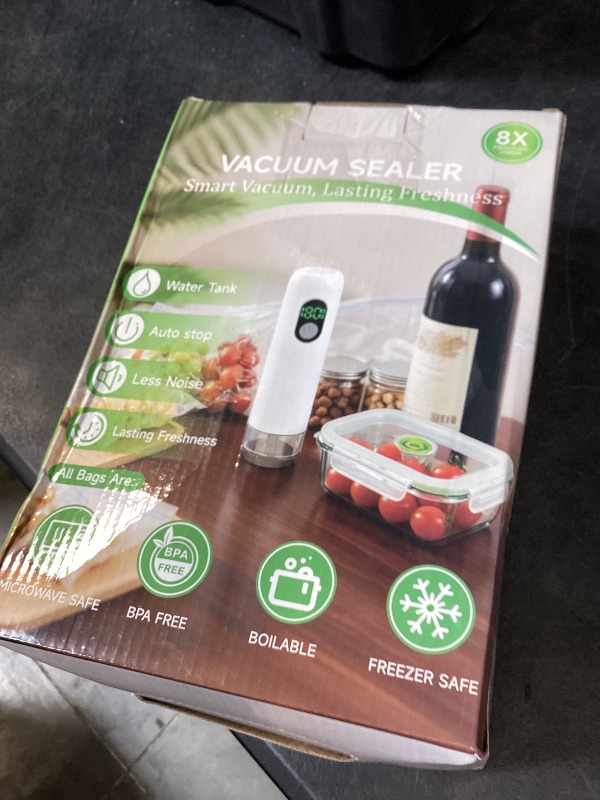Photo 1 of UPRUBE Compact Vacuum Sealer - White, Wet Food Compatible