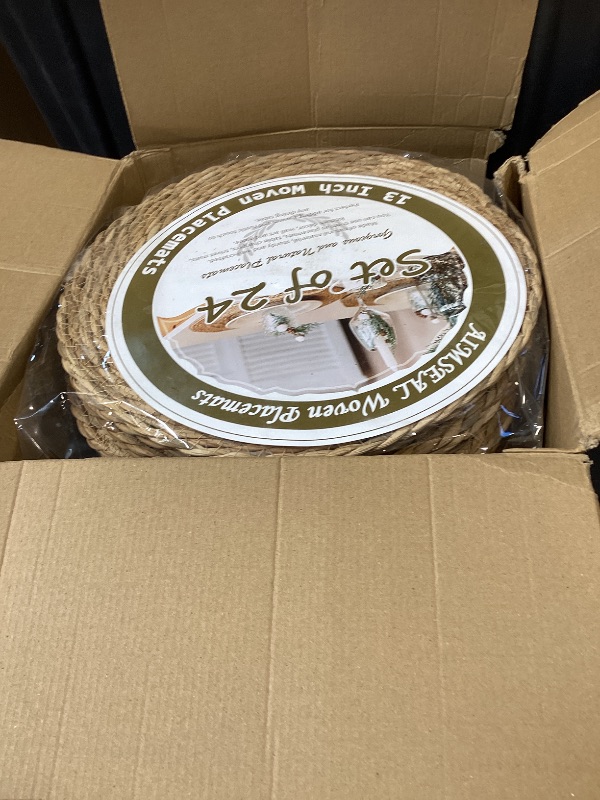 Photo 1 of AIMSEAL 13 Inch Round Woven Placemats Set of 24