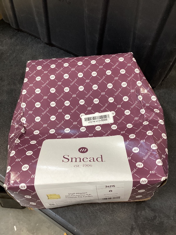 Photo 1 of Smead Heavyweight Folders, Two Fasteners, End Tab, Letter, 14 Point Manila, 50/Box