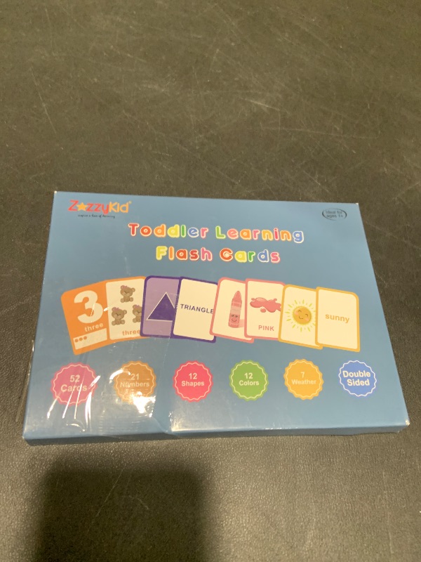 Photo 1 of ZazzyKid Flash Cards for Toddlers - Numbers, Colors, Shapes, Weather