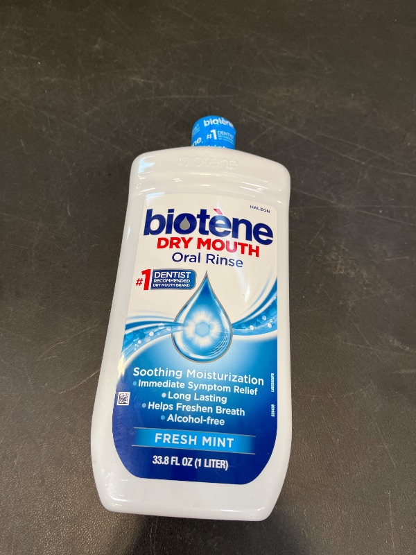 Photo 1 of Biotene Oral Rinse Mouthwash for Dry Mouth, 33.8 fl oz