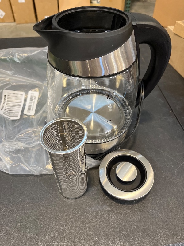 Photo 1 of Chefman Electric Kettle with Temperature Control - 1.8L Stainless Steel