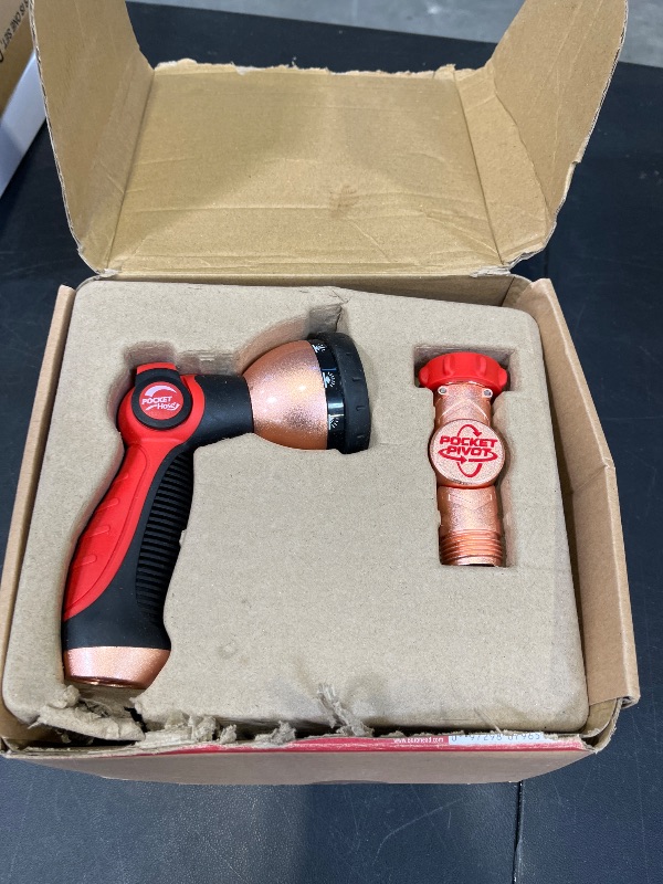 Photo 1 of Pocket Hose Copper Head 50 FT Expandable Garden Hose, Pocket Pivot, Nozzle