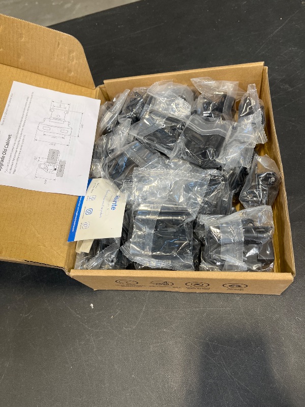 Photo 1 of Ravinte Matte Black Semi-Overlay Hinges, 60 Pack