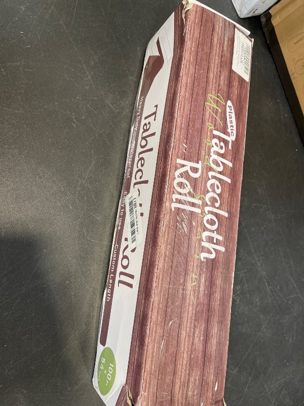 View 2 of Kochorie Wood Grain Tablecloth Roll - 100 Ft x 54 Inch
