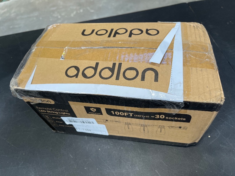 Photo 1 of addlon 100FT Outdoor String Lights, Dimmable LED