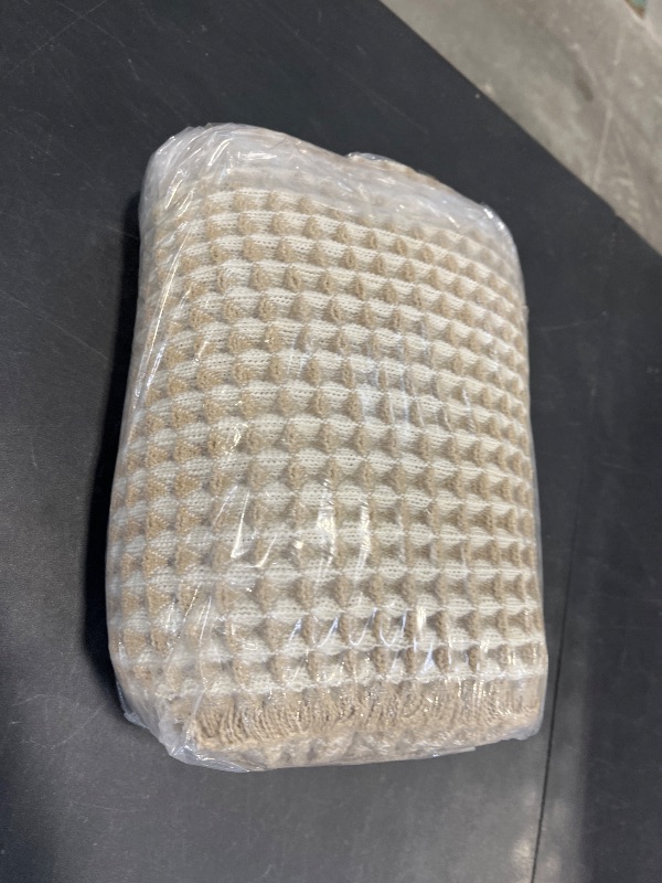 Photo 1 of Smiry Waffle Bath Mat 47" X 24", Brown & Cream