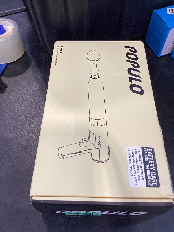 View 2 of POPULO Electric Toilet Plunger, 5 Bar Air Clog Remover with Built-In Pump