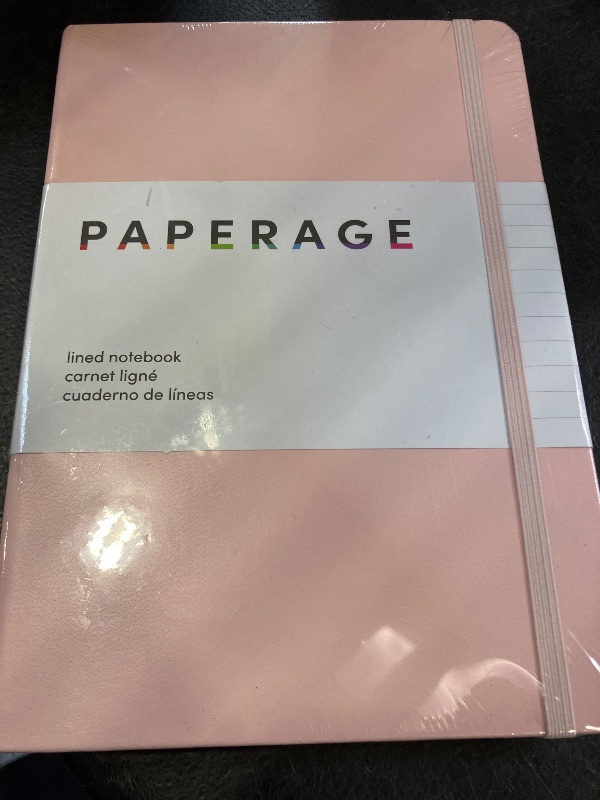 Photo 1 of PAPERAGE Lined Journal Notebook, (Blush), 160 Pages, Medium 5.6 in x 8 in - 100 GSM Thick Paper – Hardcover Journaling Notebook for Work, School & Note Taking