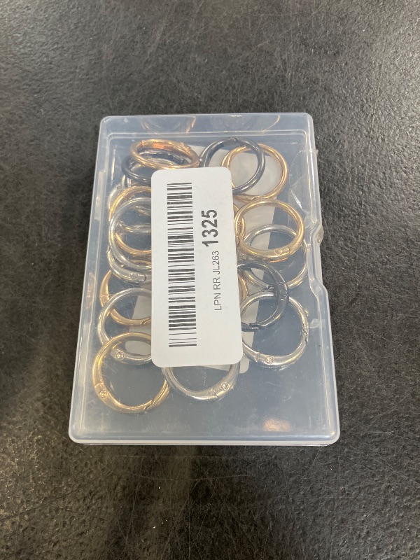 Photo 1 of ELANE 24 Pcs Spring O Rings - 1 inch, Silver/Gold/Grey