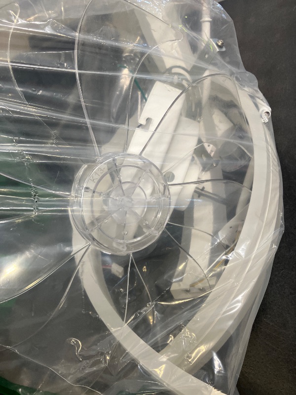 Photo 1 of ZMISHIBO Low Profile 19.7'' Ceiling Fans with Lights and Remote, White