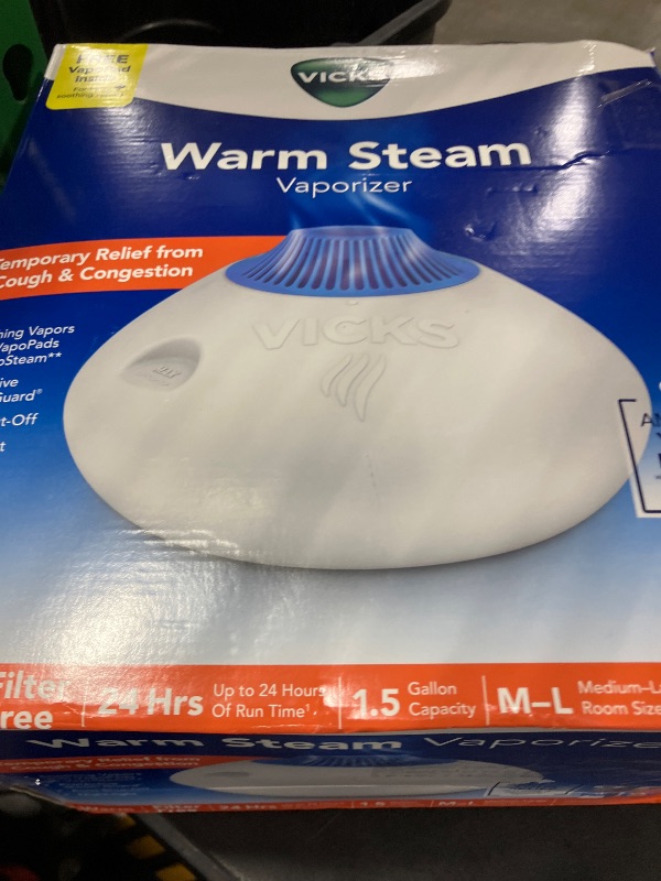 Photo 1 of Vicks Warm Steam Vaporizer & Humidifier for Small and Medium Rooms