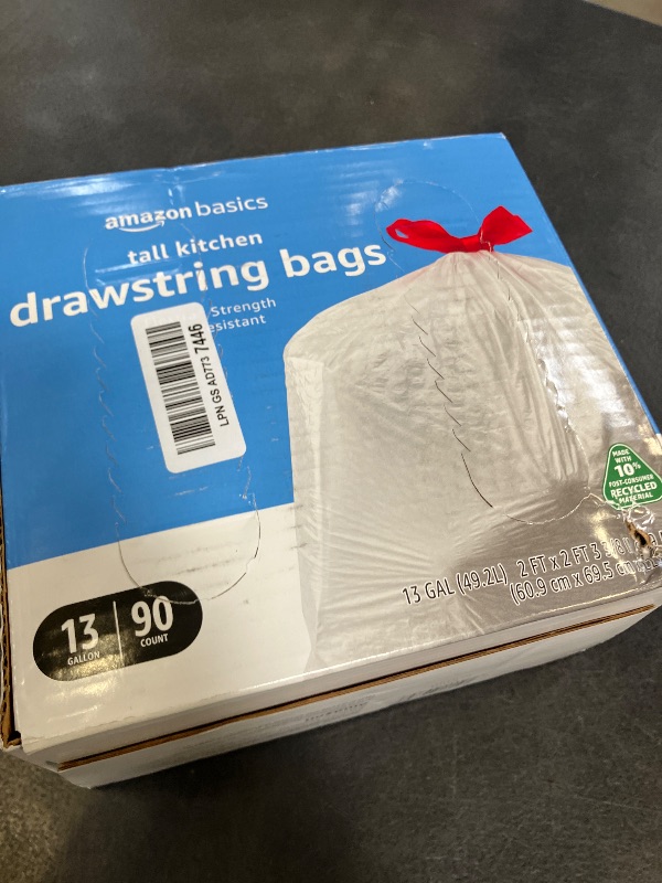 Photo 1 of Amazon Basics 13 Gallon Trash Bags, 90 Count