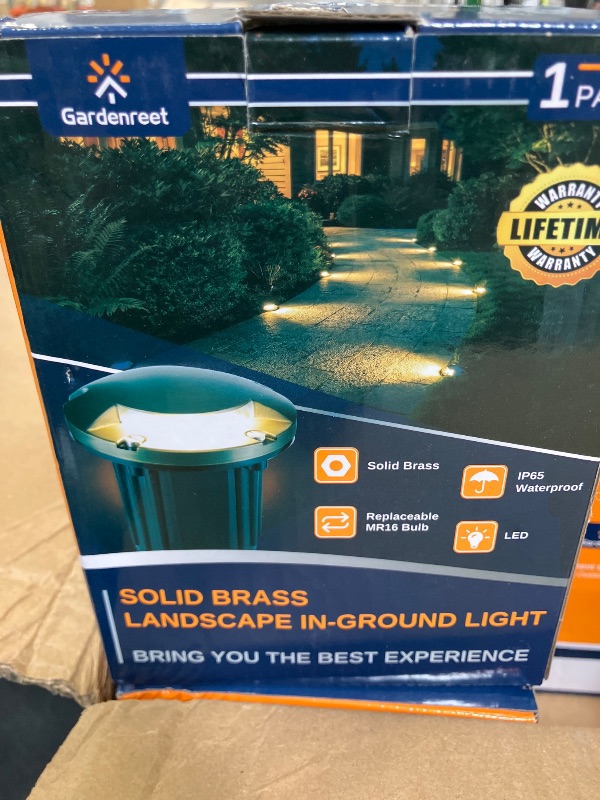 Photo 1 of Gardenreet Brass Landscape Well Light - 2700K Warm White