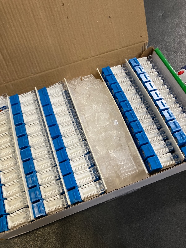 Photo 1 of Everest 45 Degree RJ45 Cat6A Keystone Jacks Slim Profile - 100-Pack Blue
