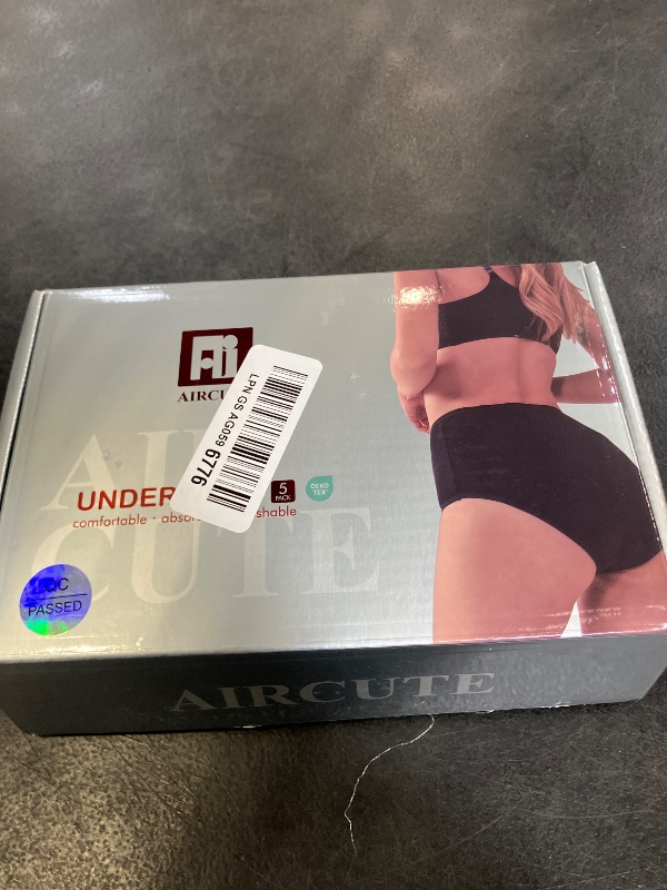 Photo 1 of AIRCUTE Washable Urine Absorbency Incontinence Underwear for Women Bladder Leak Proof Cotton Panties 60ML 5 Pack(5 Colors, Large)