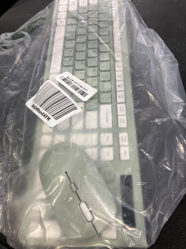 Photo 1 of RECCAZR Wireless Keyboard and Mouse Combo (Avocado Green)