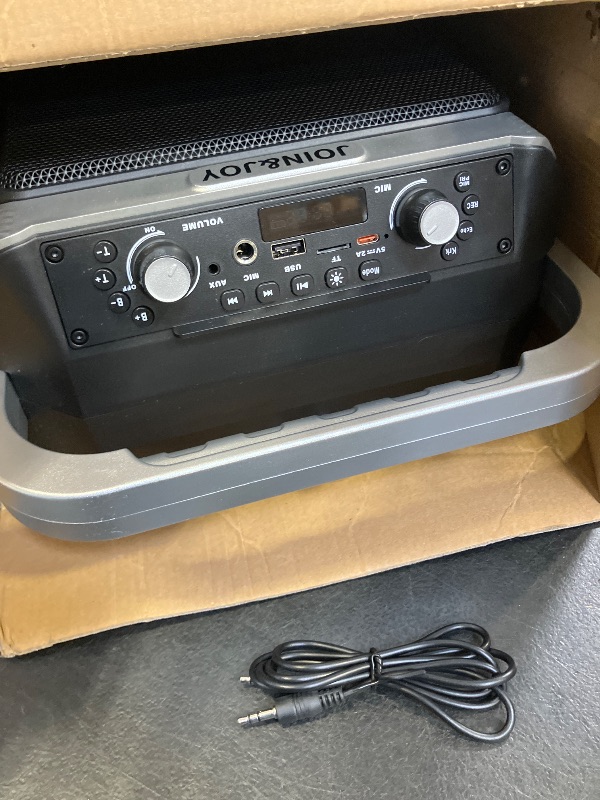 Photo 1 of JOIN&JOY Portable Karaoke Machine w/ 2 Wireless Mics, LED Lights