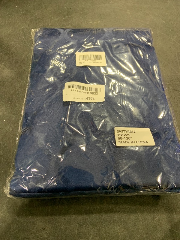Photo 1 of SASTYBALE Navy Tablecloth Jacquard, Rectangle Table Cloth, 60" x 120"