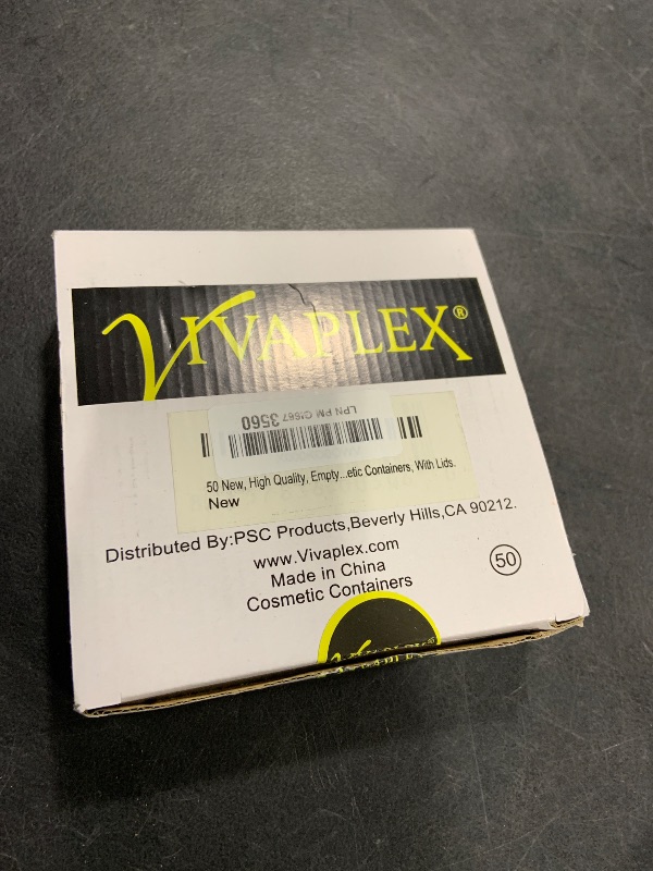 Photo 1 of Vivaplex 50-Count 5g Clear Plastic Cosmetic Jars