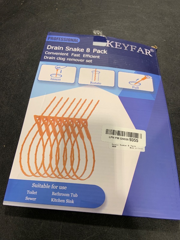 Photo 1 of KeyFar 8 Pack Drain Snake Clog Remover
