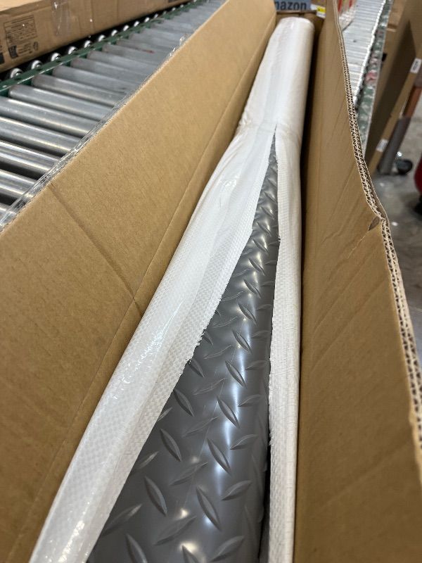 Photo 1 of Cybstrax 5x8 FT Diamond Plate PVC Garage Floor Mat
