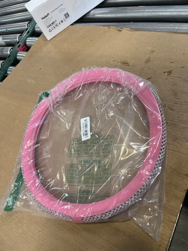 Photo 1 of PINCTROT Bling Steering Wheel Cover - Universal 15" (Pink)
