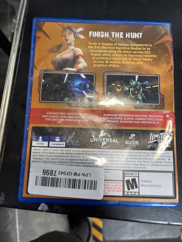 Photo 1 of Turok 3 (Limited Run #54) – PlayStation 4