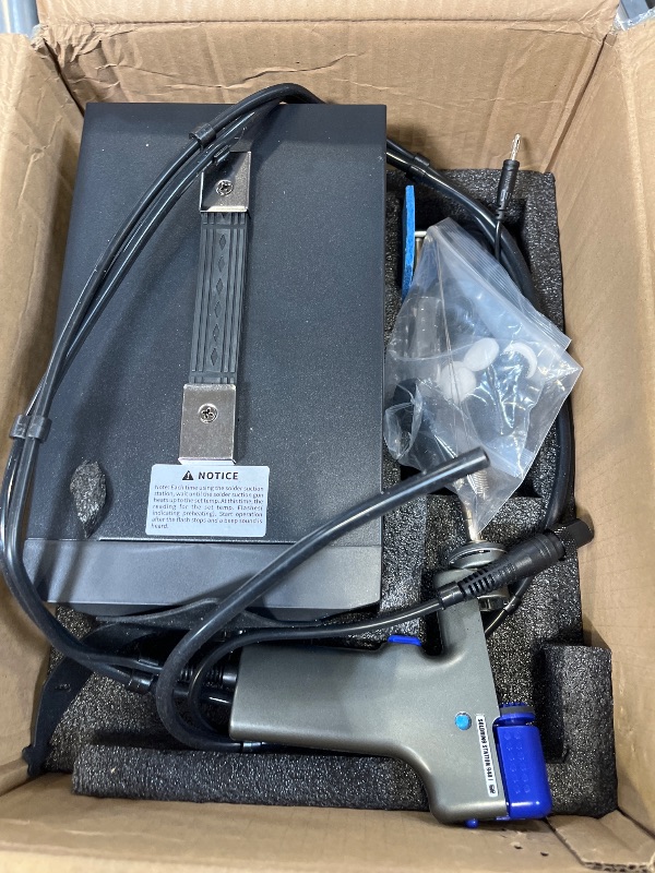 Photo 1 of WEP 948D III Upgraded 2-IN-1 ESD Safe Soldering Desoldering Station with Fast-Heating Desoldering Gun & Soldering Iron, Sleep Mode, Automatic Shutdown, Temperature Calibration with 31 Pcs Accessories