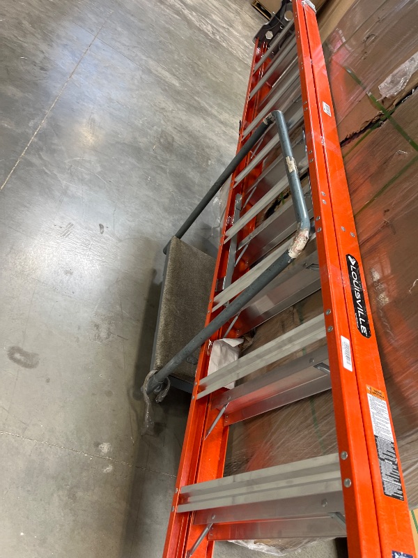Photo 1 of Louisville Ladder 12-Foot Fiberglass Step Ladder, 300-lb Capacity