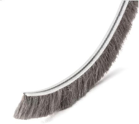 Photo 1 of WP625C 100 ft Roll Storefront Door Pile Weatherstrip - .625 Pile Height - .125 Backing Width - Gray