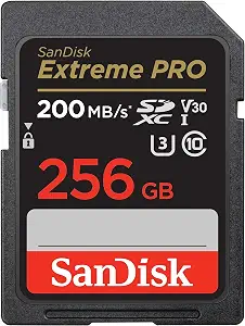 Photo 1 of SANDISK 256GB Extreme PRO SDXC UHS-I Memory Card - C10, U3, V30, 4K UHD, SD Card - SDSDXXD-256G-GN4IN