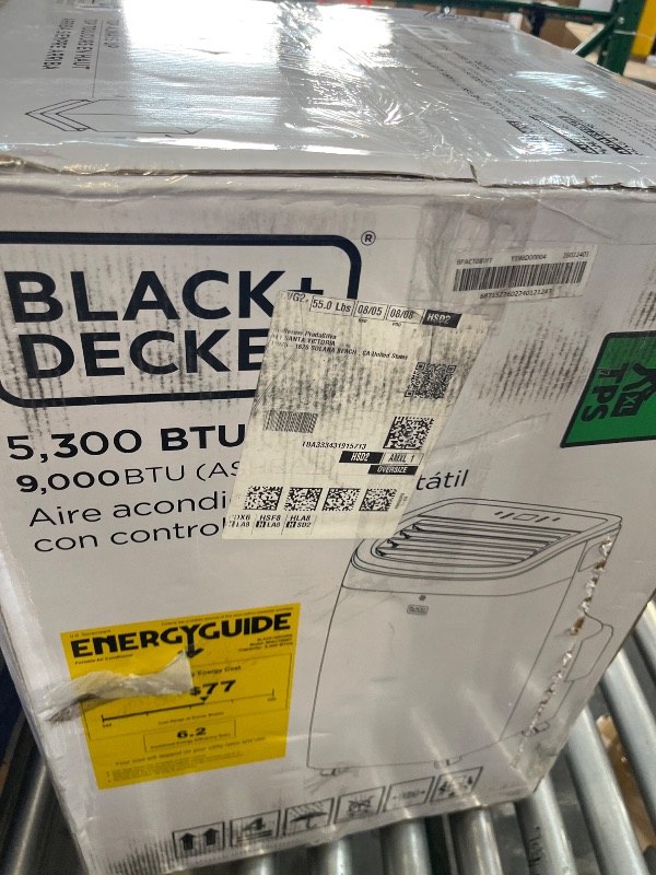 Photo 1 of BLACK+DECKER Portable Air Conditioner, 9,000 BTU, BPACT08WT, White