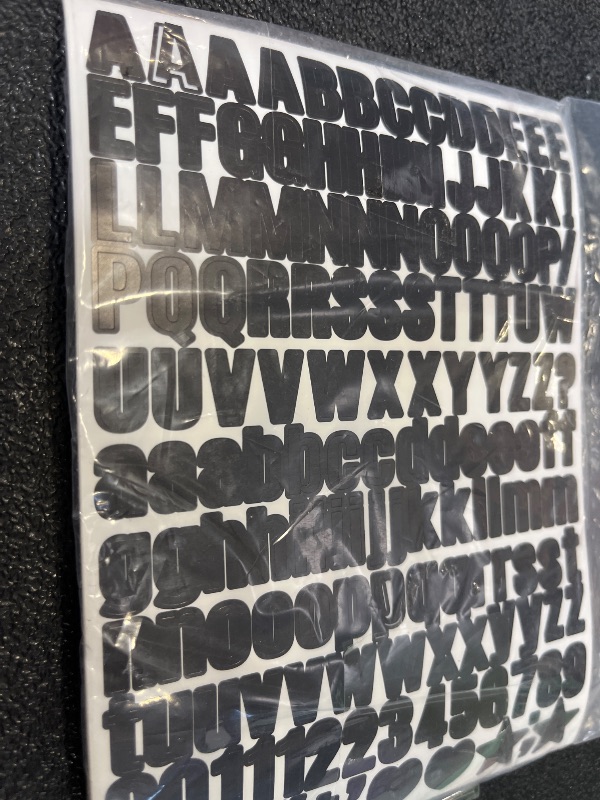 View 2 of Chartpak Self-Adhesive Vinyl Numbers, 1/4 Inch High, Black, 718 Pack