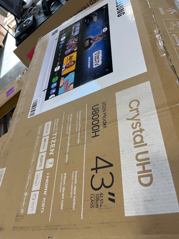 Photo 1 of Samsung 43-Inch Crystal UHD 4K Smart TV