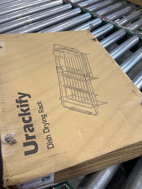 Photo 1 of Urackify Expandable Dish Drying Rack, Black