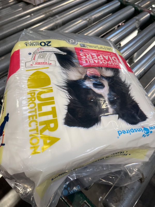 Photo 1 of Paw Inspired Disposable Female Dog Diapers, Large, 20 Count