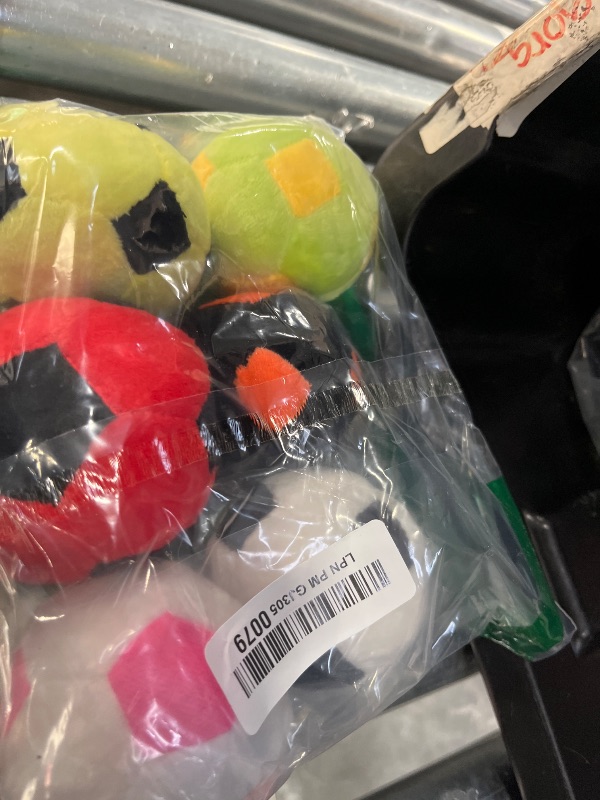 Photo 1 of 6 Pack Soccer Footbag Balls – Soft Plush Fleece Juggling Bags for Adults & Kids – Durable 32-Panel Spiral Design – Ideal for Foot Coordination, Outdoor Play, Party Favors & Stress Relief.