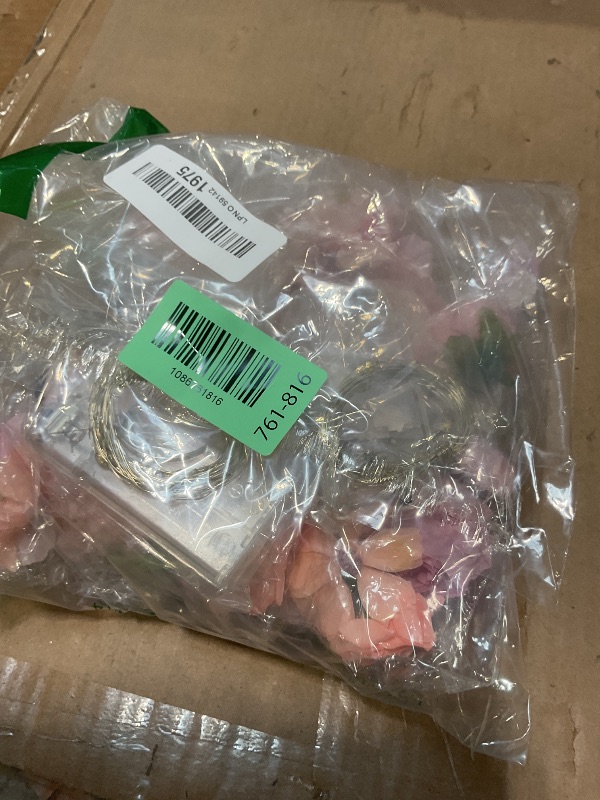 Photo 1 of 6 PCS Artificial Rose Flowers Hanging Decorations, Dangling Fake Rose with Hooks Spring Party Decorations for Wedding Party Background Birthday Anniversary Arch Decor (Pink)