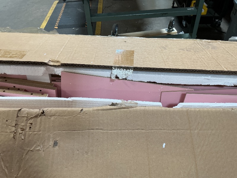 Photo 1 of *** DAMAGED BOX ASSEMBLY PIECES COULD BE MISSING ***Ieejdn Makeup Vanity Desk with Mirror and Lights, Vanity Desk with 8 Drawers & Storage Shelves, Vanity Table with Power Outlet, 3 Color Modes & Adjustable Brightness Dressing Table, Bedroom,Pink