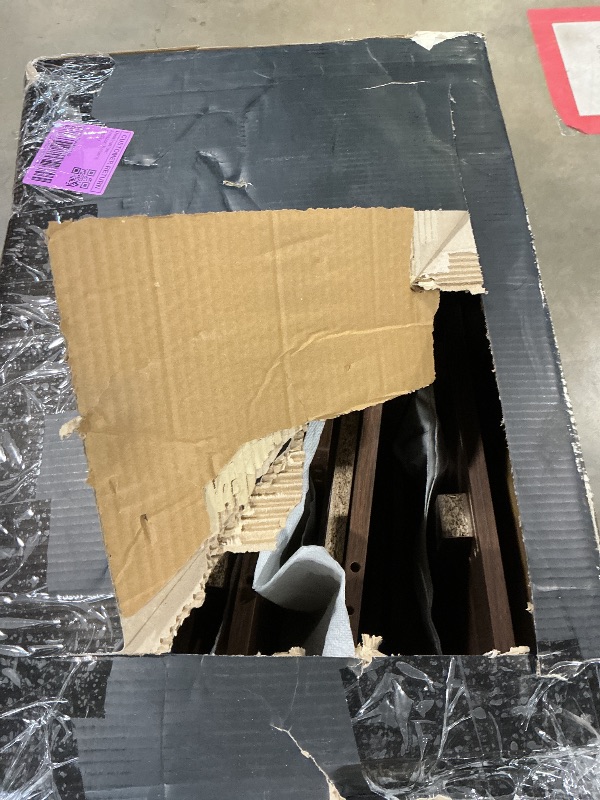 Photo 1 of *** BROKEN PLANKS, AND MISSING ASSEMBLY PIECES ***Decofy Fluted Nightstand Set (2) with Charging Station - Walnut