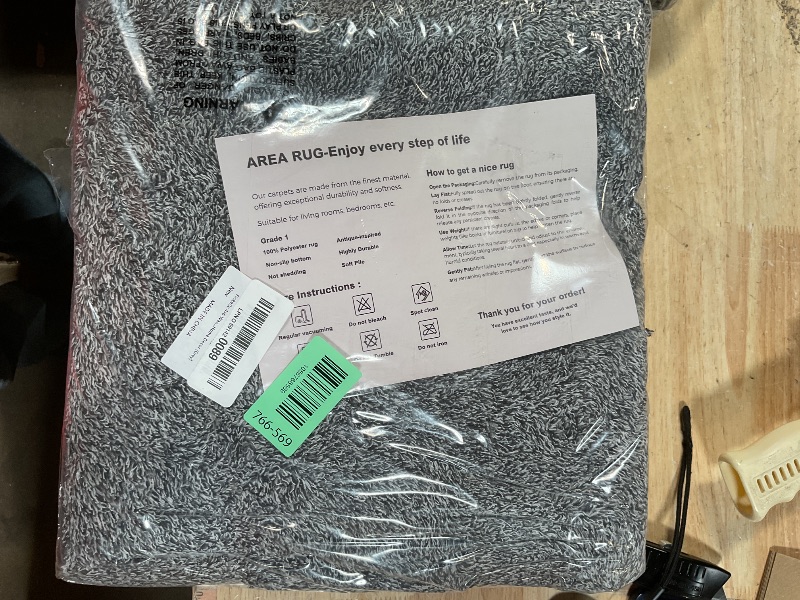 Photo 1 of 4x6 Grey Area Rug Non-Slip Washable Soft Thin for Bedroom Living Room