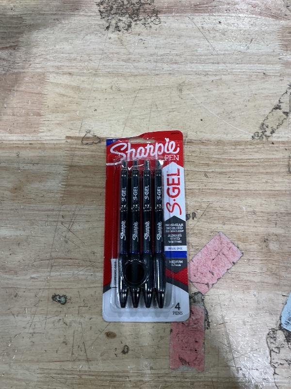 Photo 1 of Sharpie S-Gel Gel Pens Medium Point 0.7mm Blue Ink 4 Count