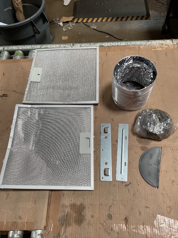 Photo 1 of **MINER DENTS CROSS FILTER AND HOOD**Hermitlux Range Hood 30 inch Stainless Steel, Wall Mount Vent Hood for Kitchen with Charcoal Filter, Ducted/Ductless Convertible
