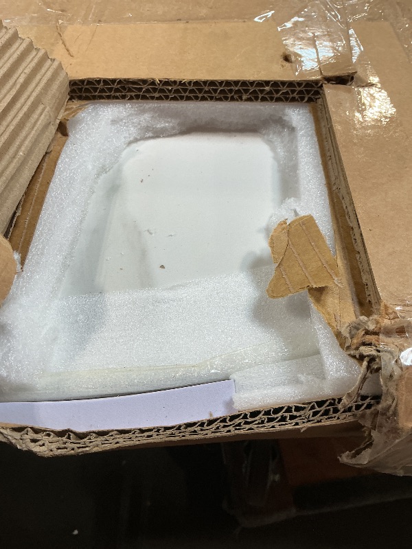 Photo 1 of ***FOR PARTS ONLY TABLE TOP IS CRACKED*** Tribesigns 47” Sintered Stone Dining Table, Solid Wood Round Kitchen Table for 4-6, Round Dinner Table for Kitchen, Dining Room, Living Room, White Marble Finish