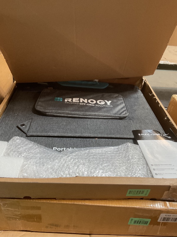 Photo 1 of ***FUNCTIONAL/ RECOMENDED FOR PARTS/ HAS DAMAGE /BURNT*** Renogy 200W Portable Solar Panel, IP65 Waterproof Foldable Solar Panel Power Backup, Solar Charger for Power Station RV Camping Off Grid