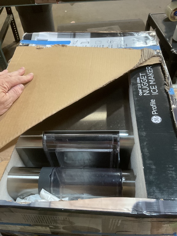 Photo 1 of **HAS MINOR DAMAGE (SCRATCHES ON TOP OF NUGGET MAKER)**** GE Profile Opal 2.0 Ultra Nugget Ice Maker with .75 Gallon Side Tank and Scale Inhibiting Filter, Scoop Included, 38 lbs in 24 Hours, Pellet Ice Machine with WiFi & Smart Connected, Stainless Steel